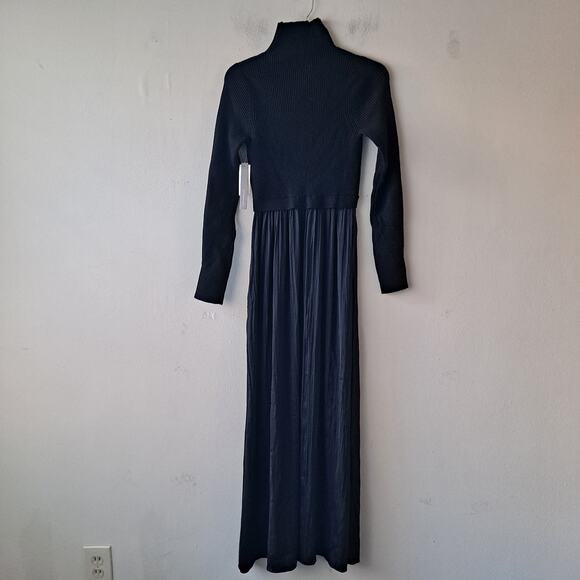 NWT Anthropologie Thea Twofer Sweater Dress Black Long Sleeve Maxi Womens Size S - Picture 5 of 16